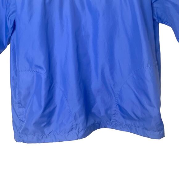 Brooks Brothers Size Large Blue Pullover Hooded Packable Windbreaker Jacket - Picture 3 of 8